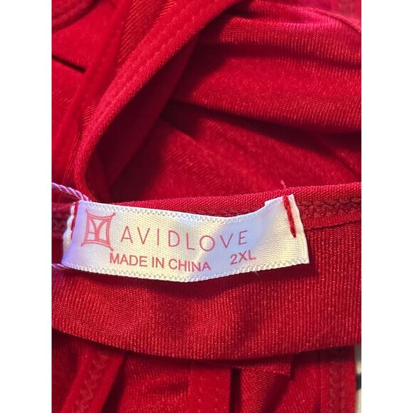 NWT AvidLove 2 Piece Red Lingerie Set with Apron Size 2XL - Picture 5 of 5